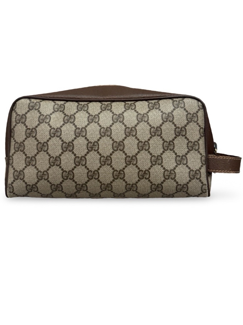 Gucci Brown and Beige GG Supreme Canvas Toiletry Bag - Picture 3 of 17